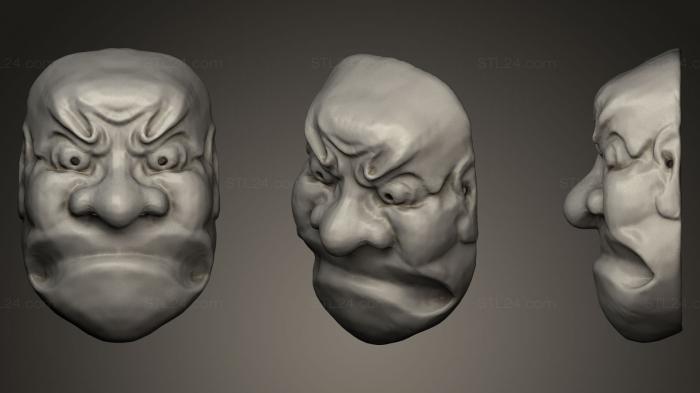 Mask (O beshimi Noh Mask, MS_0159) 3D models for cnc